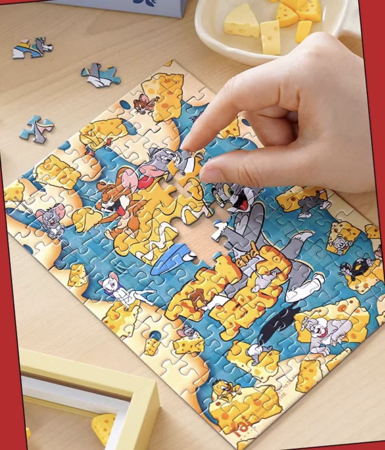 Tech & Toys - Toi Tom and Jerry Cheese Puzzle – 126pcs - Goodie Goodie