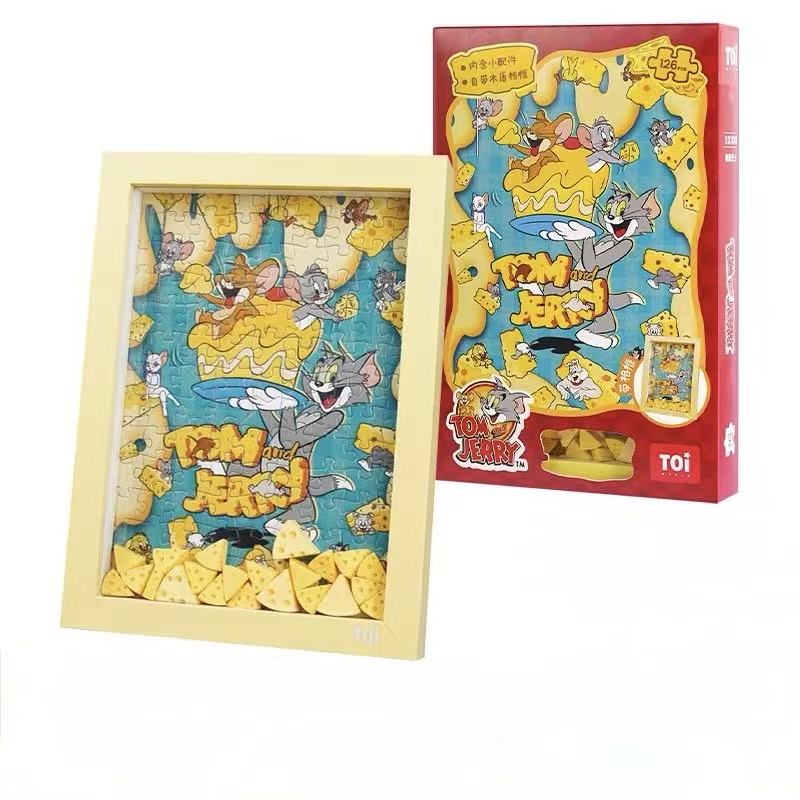 Tech & Toys - Toi Tom and Jerry Cheese Puzzle – 126pcs - Goodie Goodie