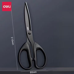 Deli Stainless Steel Scissors 210mm Black