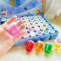 Glittery Colour snowflake Cup mini Slime Assorted