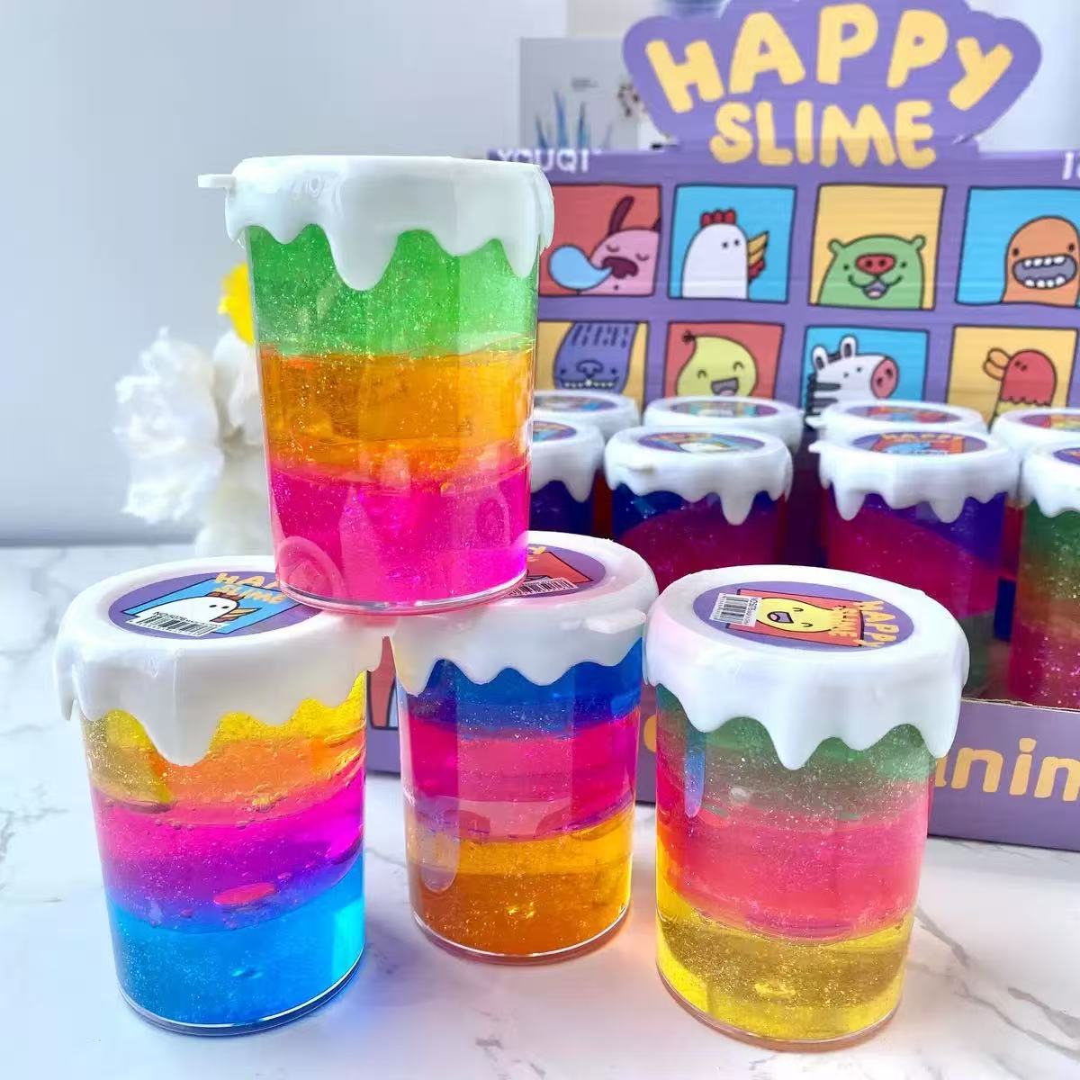 Three Colours Happy Slime Assorted
