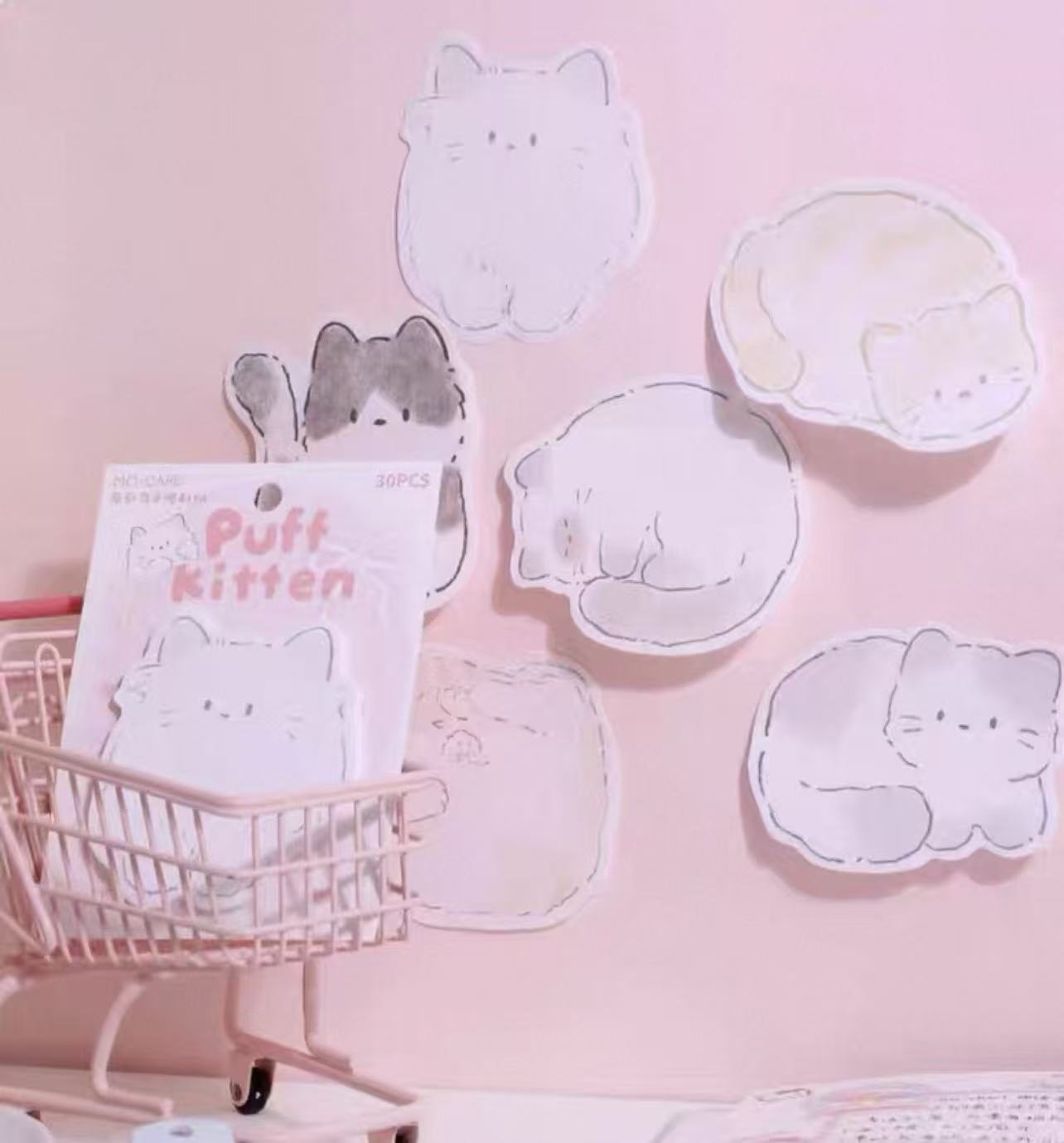 Apple Cat Sticky Notes 30 Pcs