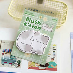 Plush Kitten Sticky Notes-30 Pieces