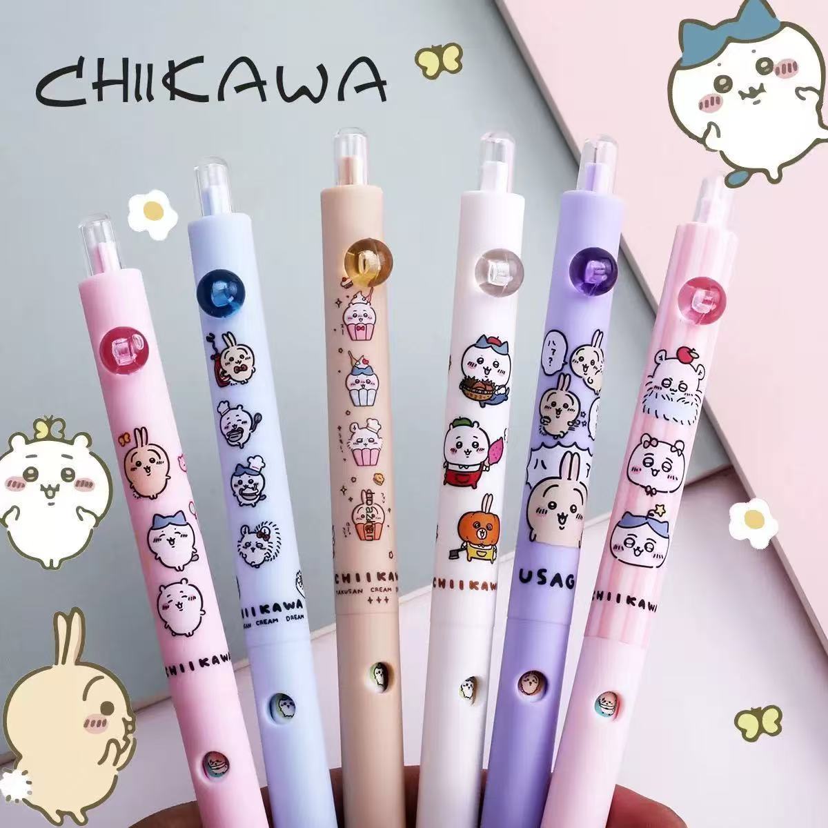 Chiikawa Cute Face Switch Pen 0.5mm Black Ink Assorted