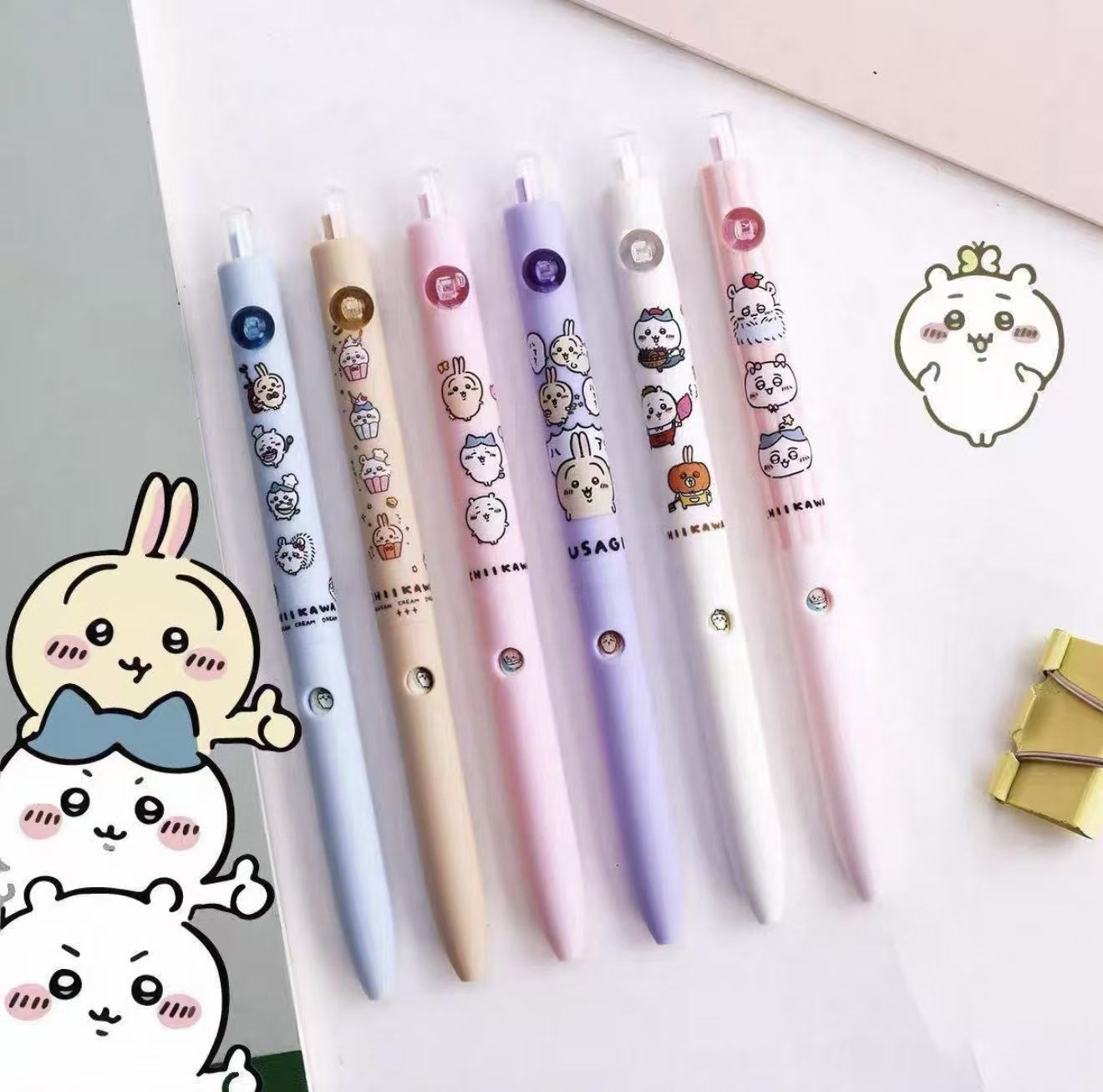 Chiikawa Cute Face Switch Pen 0.5mm Black Ink Assorted