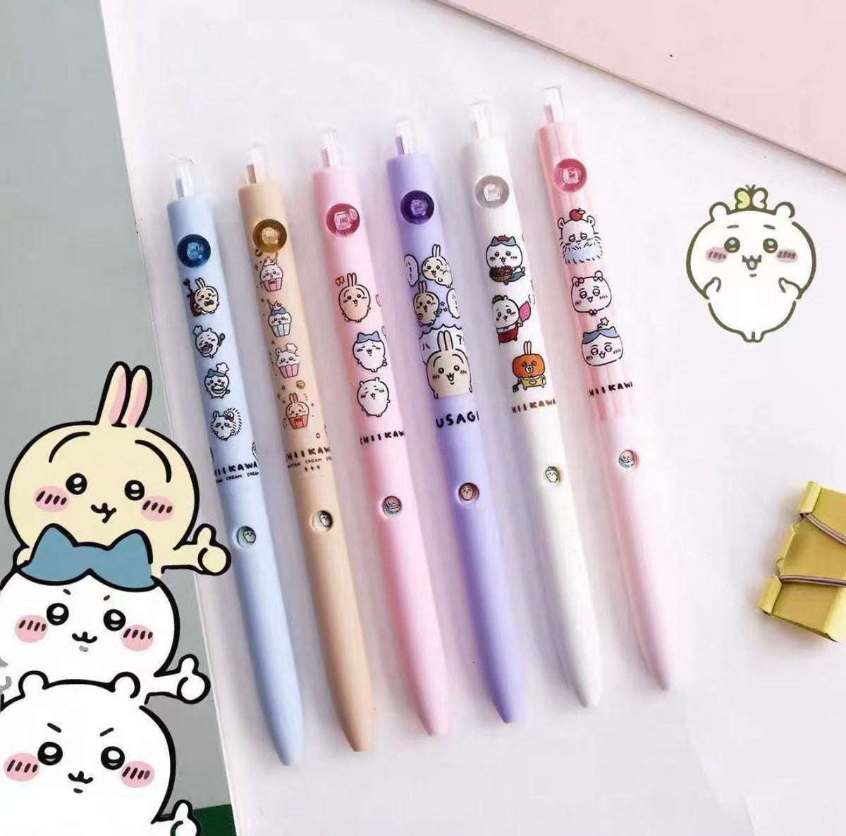 Chiikawa Cute Face Switch Pen 0.5mm Black Ink Assorted