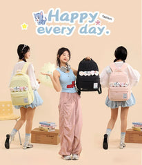 Cute Bear School Backpack 30x20x47cm Black