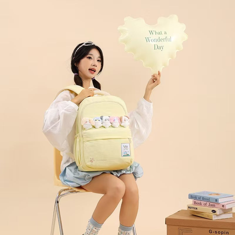 Cute Bear School Backpack 30x20x47cm Yellow