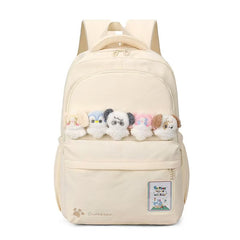 Cute Bear School Backpack 30x20x47cm Cream White