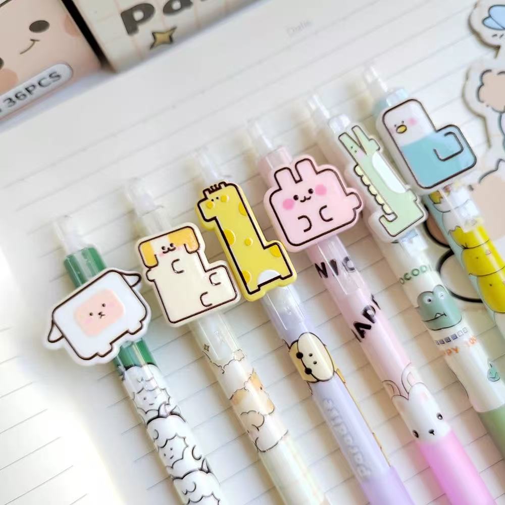 Animal Paradise Erasable Pen 0.5mm Blue Ink Assorted
