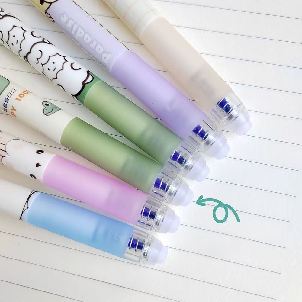 Animal Paradise Erasable Pen 0.5mm Blue Ink Assorted