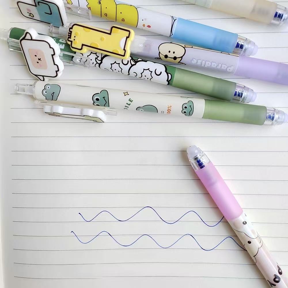Animal Paradise Erasable Pen 0.5mm Blue Ink Assorted