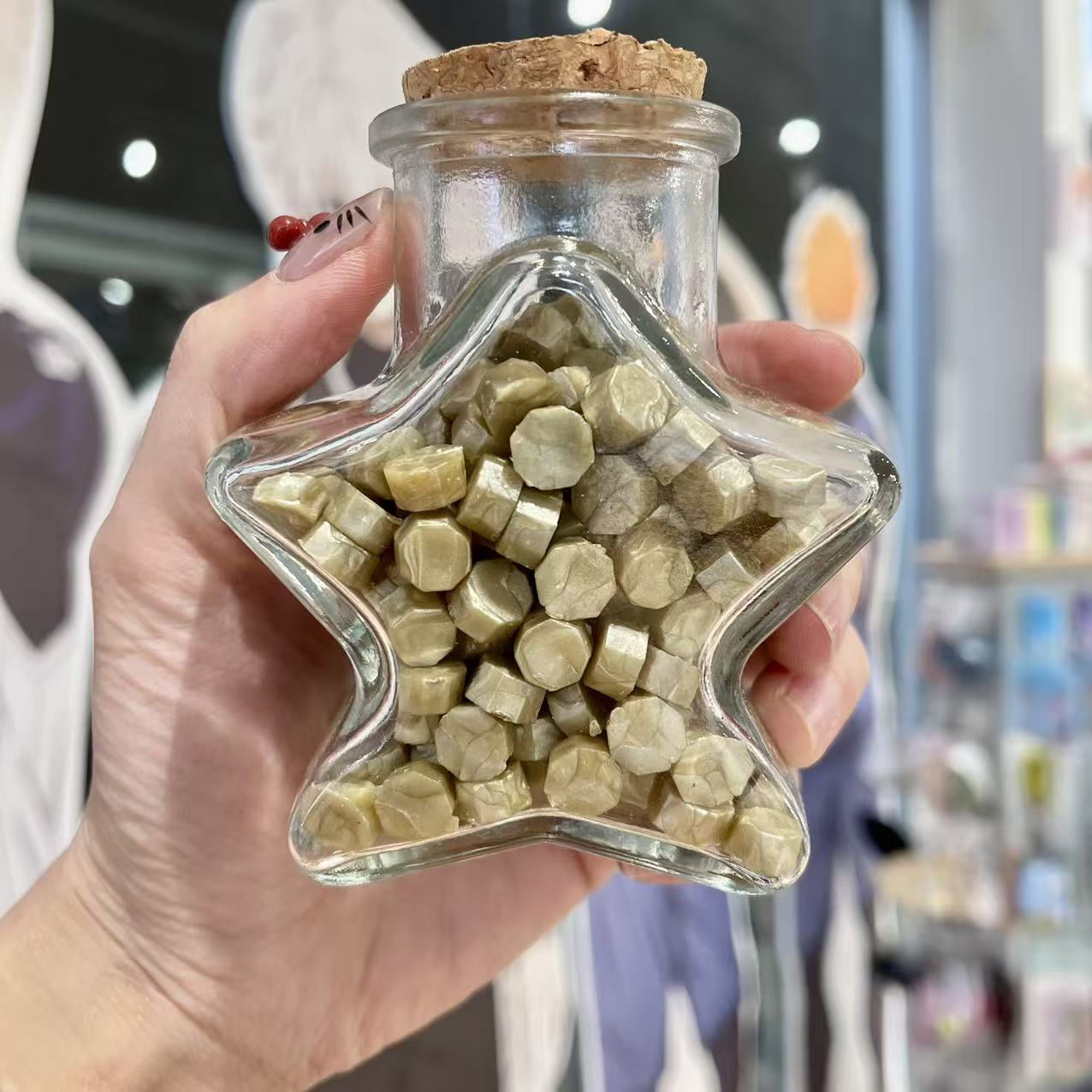 Sealing Wax Colour Particles Star Glass Bottle