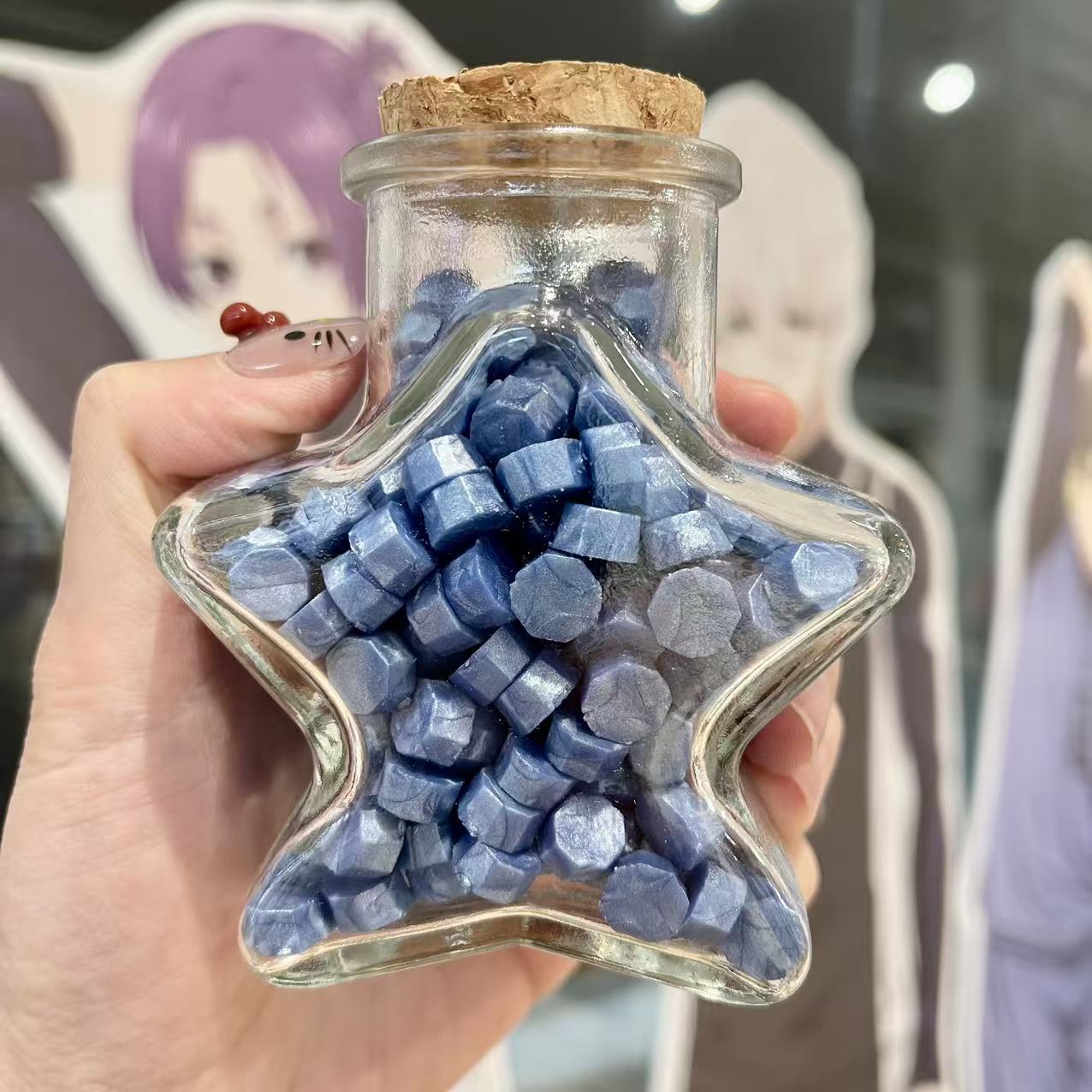 Sealing Wax Colour Particles Star Glass Bottle