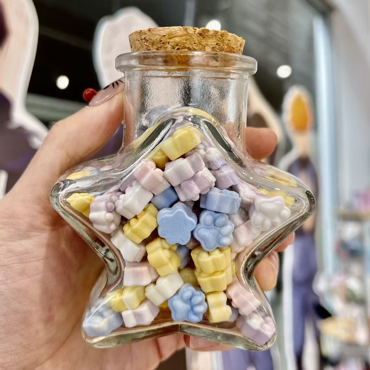 Sealing Wax Colour Particles Star Glass Bottle