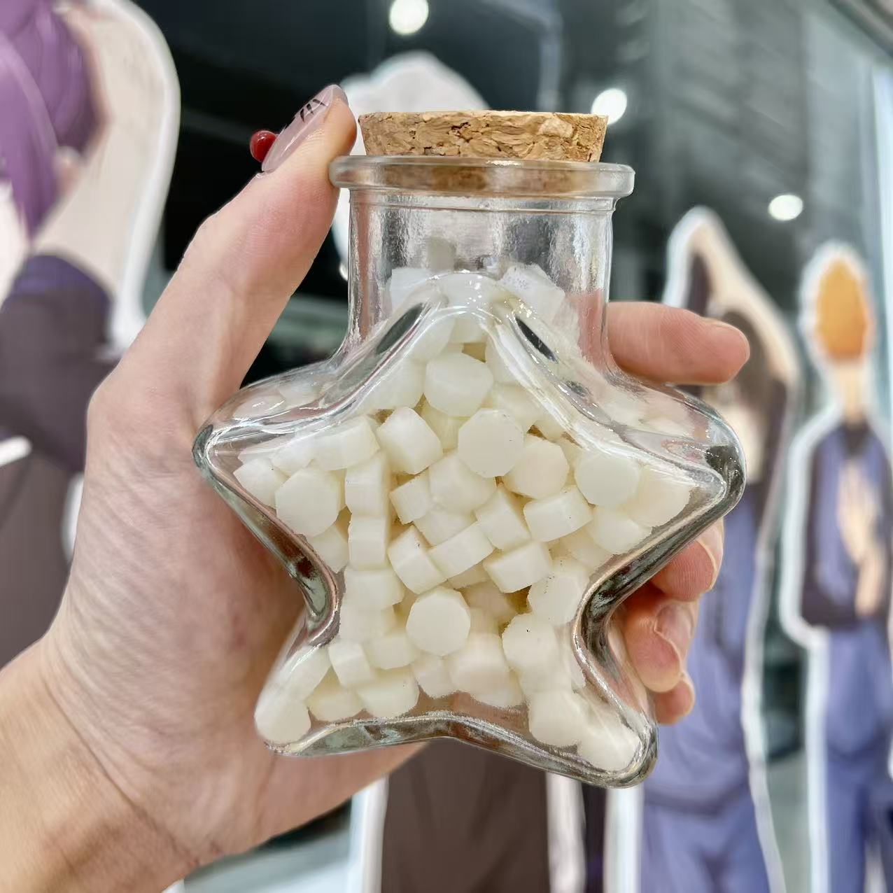 Sealing Wax Colour Particles Star Glass Bottle