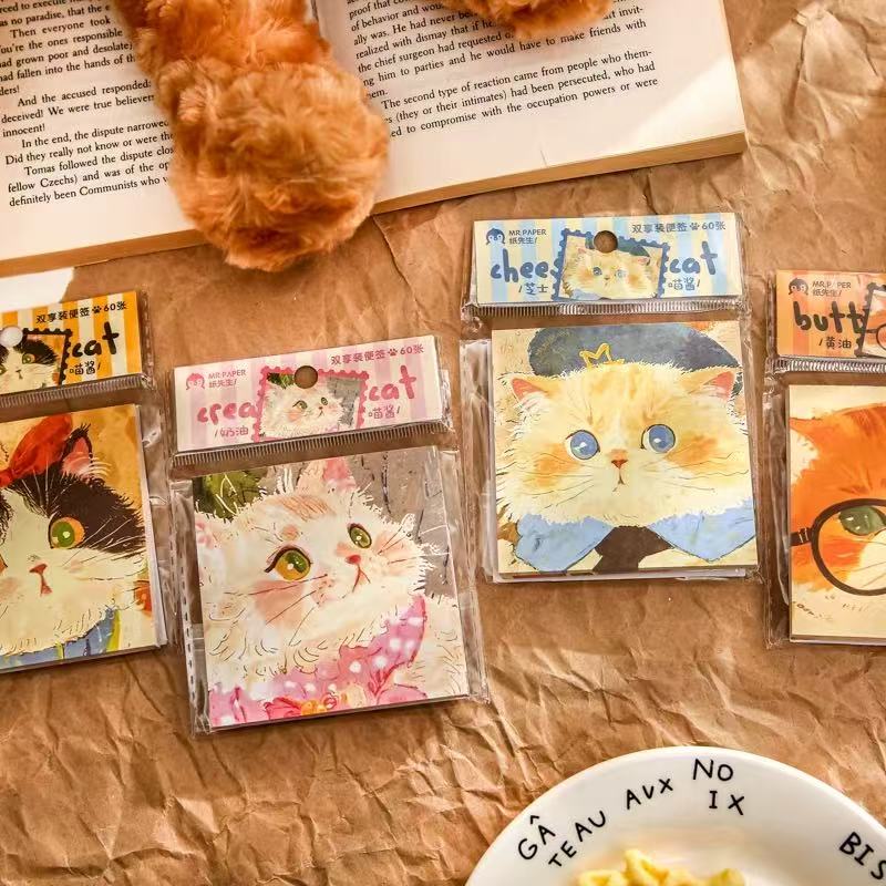 Butter Cat Notepads 80x80mm – 60 Sheets