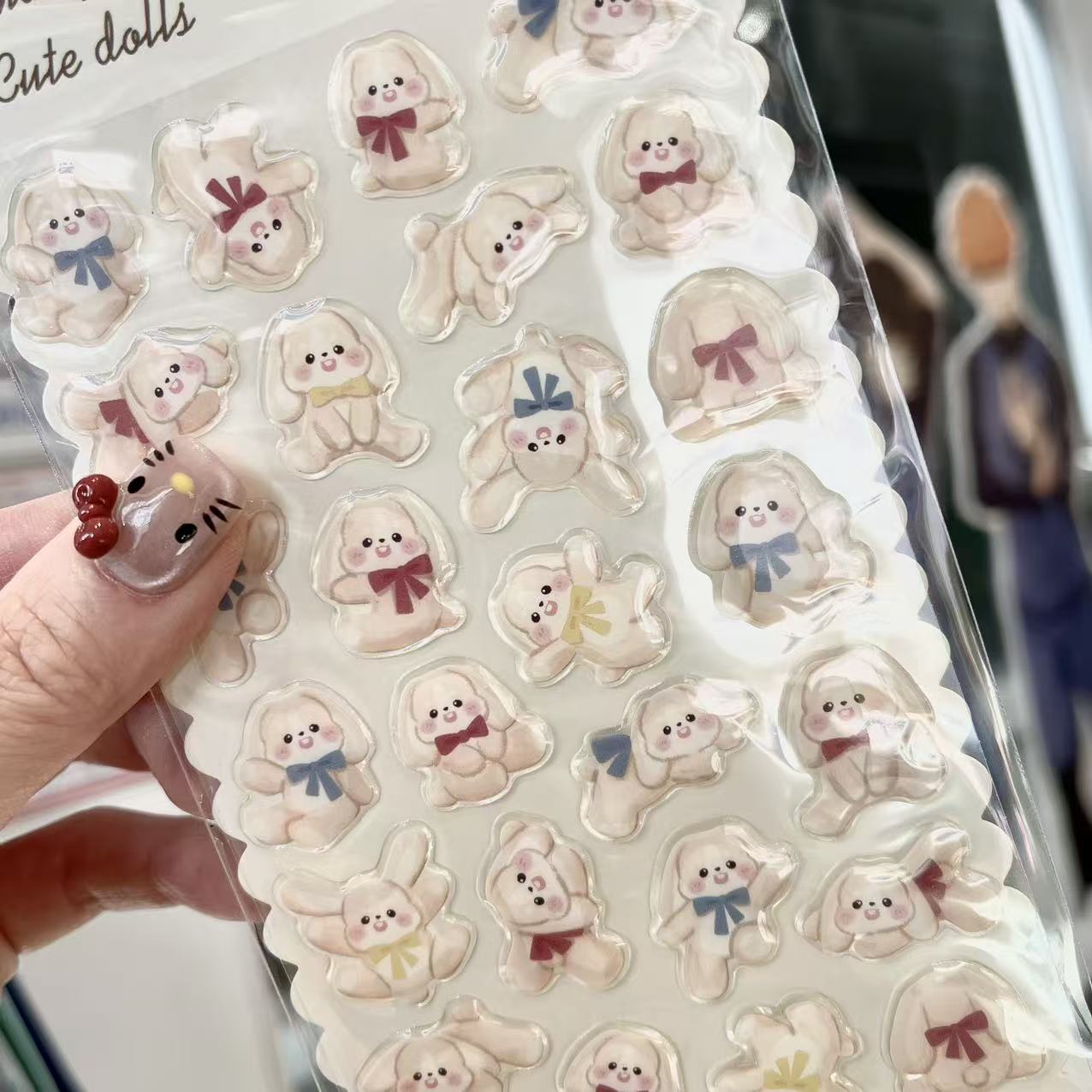 Animal Family Cute Dolls Epoxy Stickers