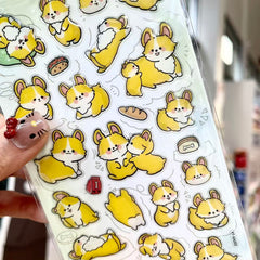 Cute Yellow Shiba Inu 3D Epoxy Stickers
