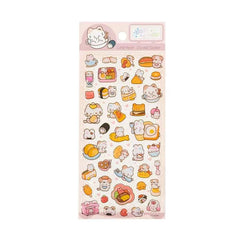 Cute Cat & Bunny Bakery Food 3D Epoxy Stickers