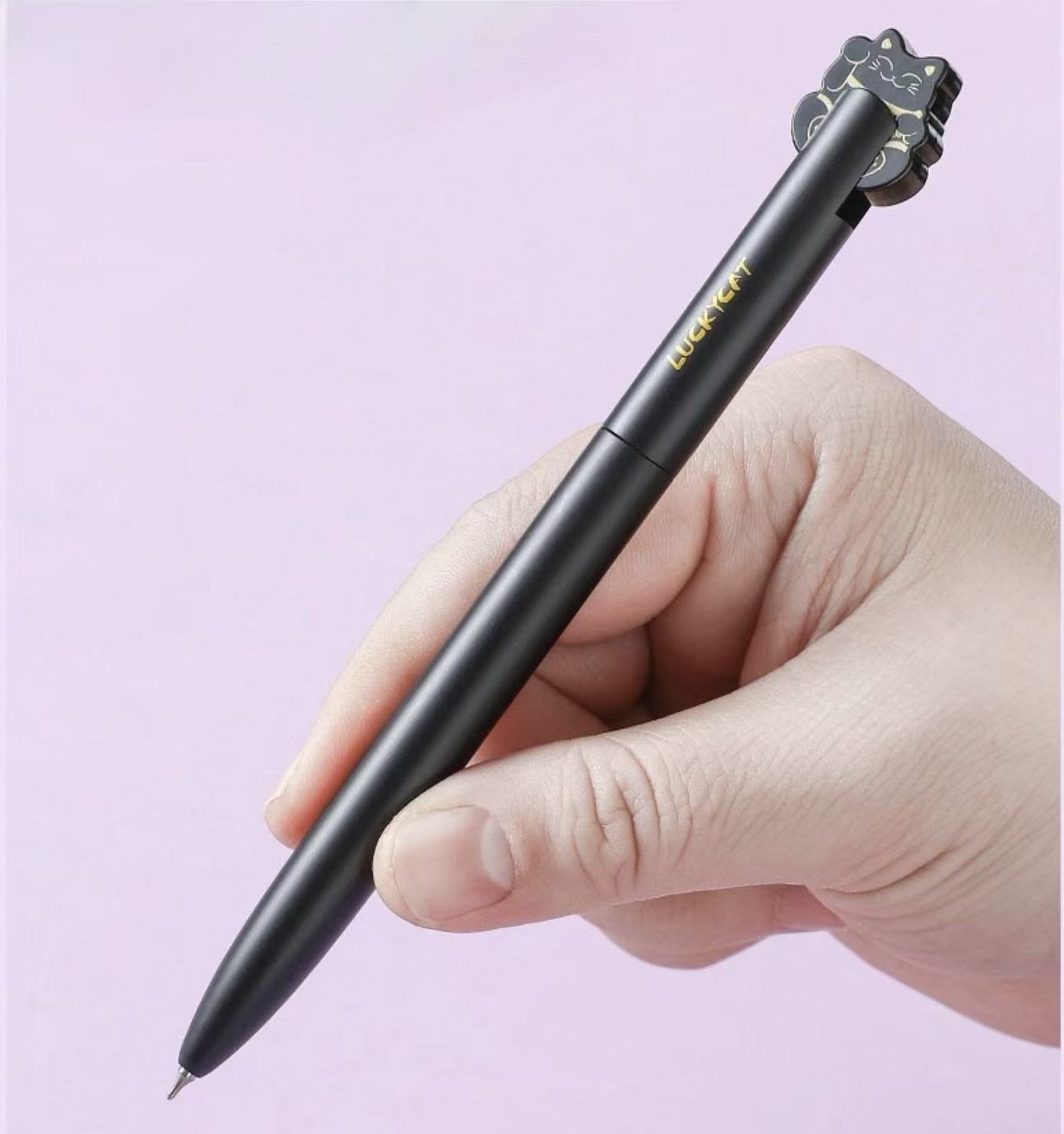 Lucky Cat Gel Pen 0.5mm Black Ink