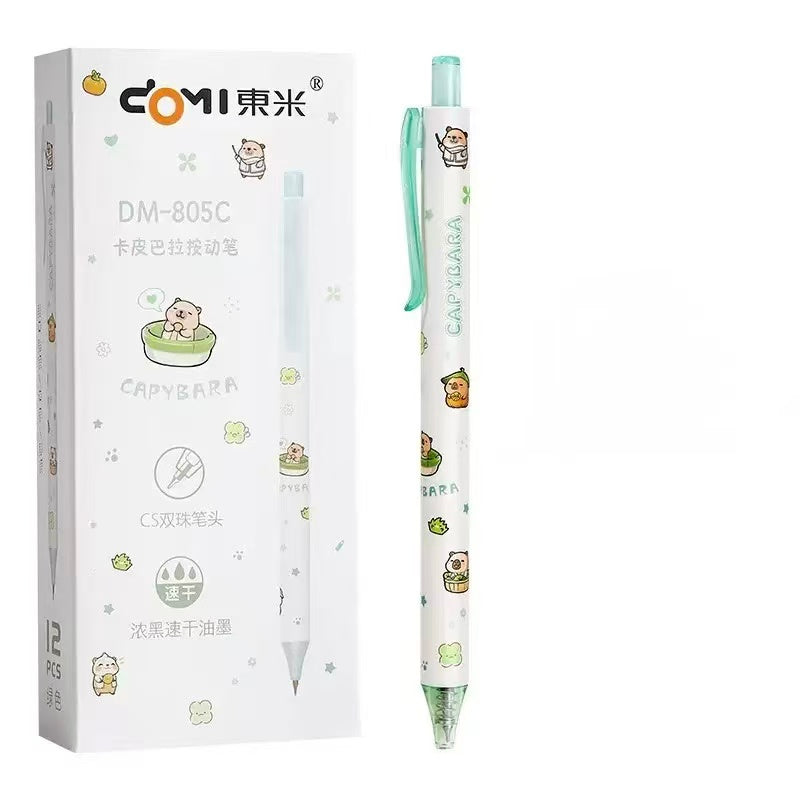 Capybara Gel Pen Fast Dry 0.5mm Black Ink