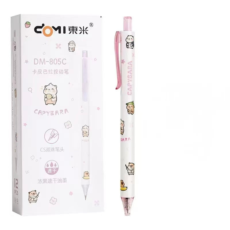 Capybara Gel Pen Fast Dry 0.5mm Black Ink