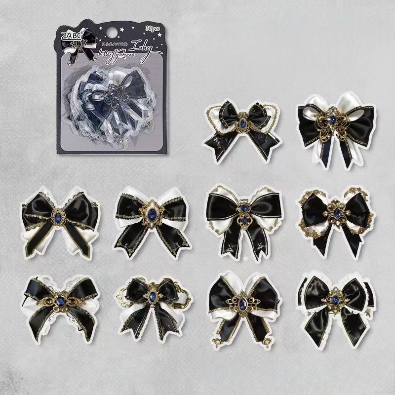 Transparent Bow Waterproof Stickers – 30pcs
