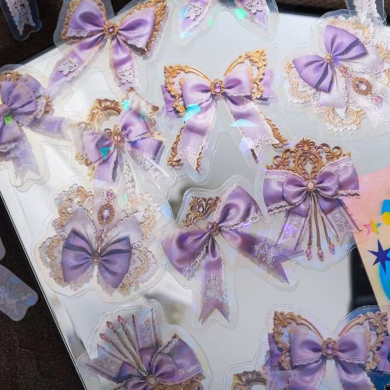 Transparent Bow Waterproof Stickers – 30pcs