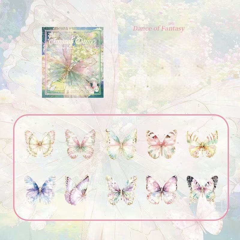Dancing Butterfly Waterproof Stickers – 20pcs