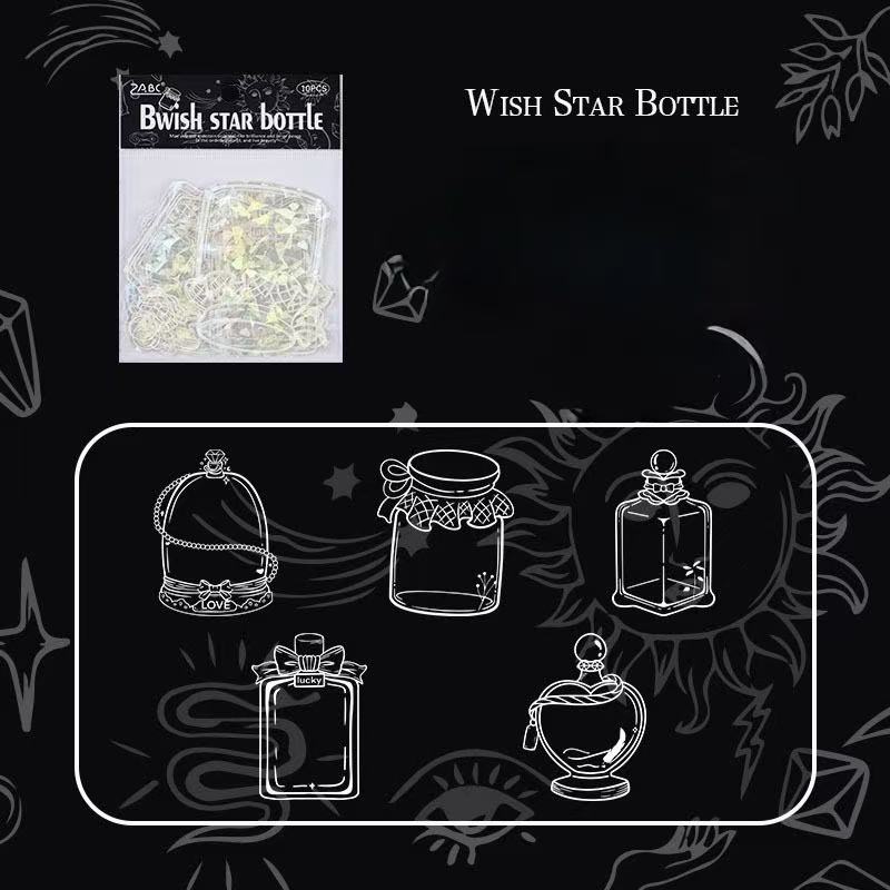 Holographic Bottle Waterproof Stickers – 10pcs