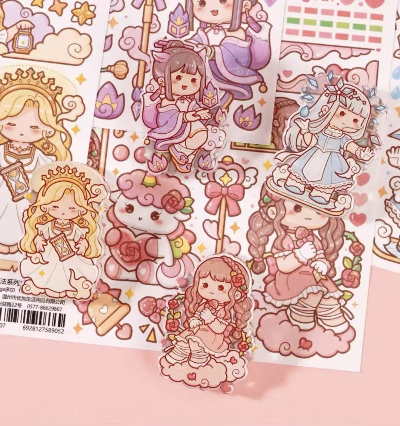 Cute Mochi Acrylic Resin Binder Clip Purple