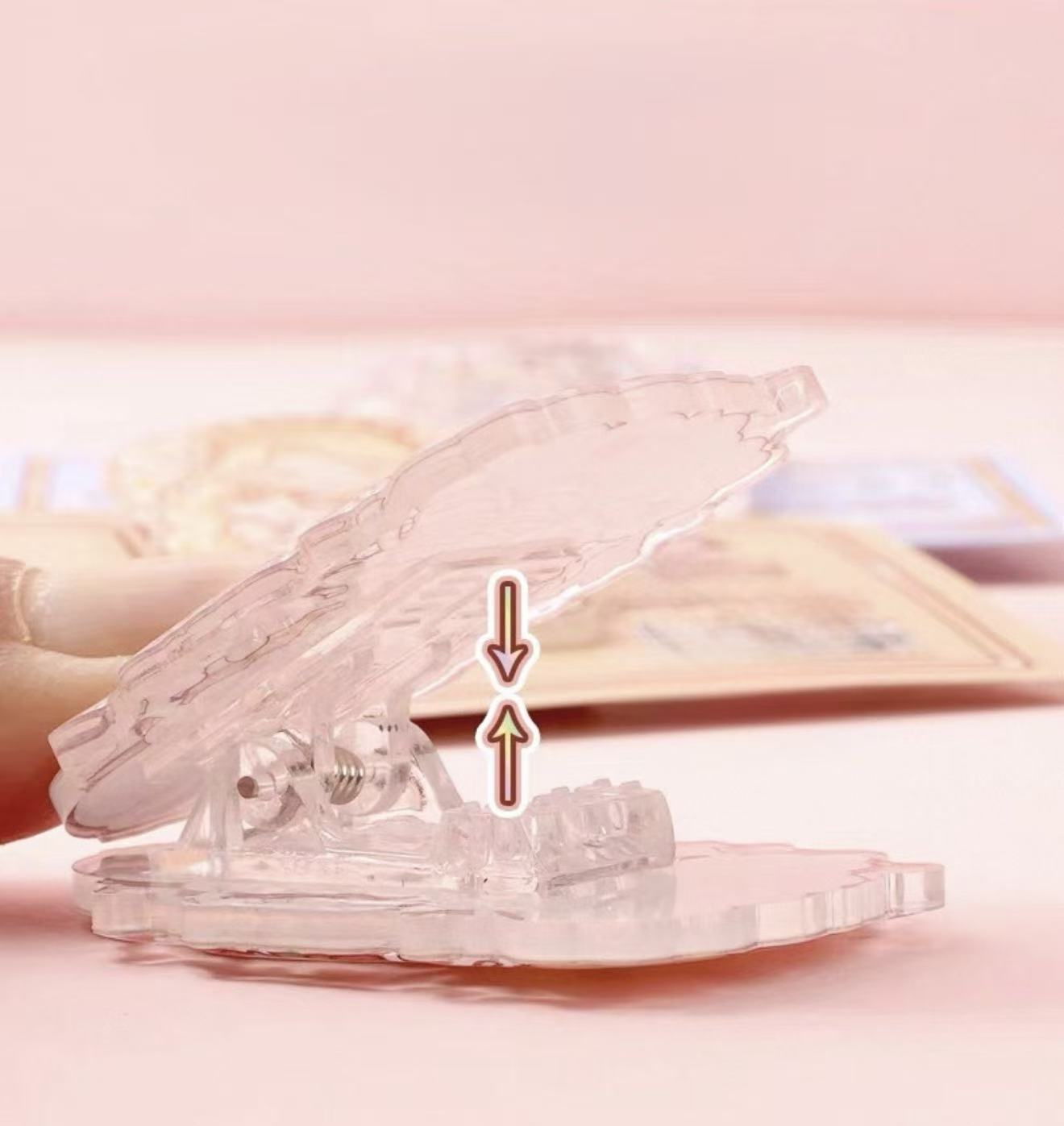 Cute Mochi Acrylic Resin Binder Clip Purple