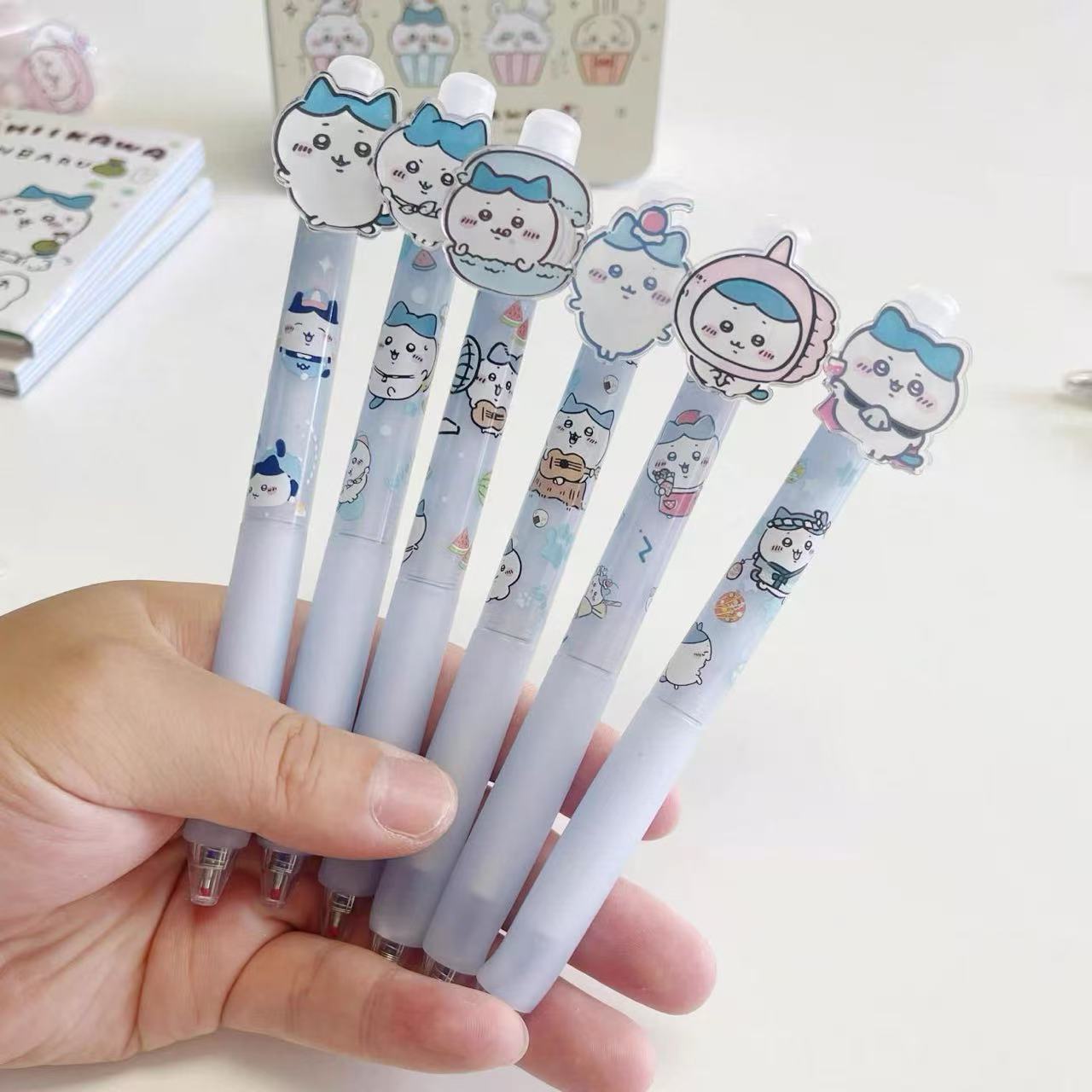 Chiikawa Erasable Gel Pen 0.5mm Blue Ink Assorted