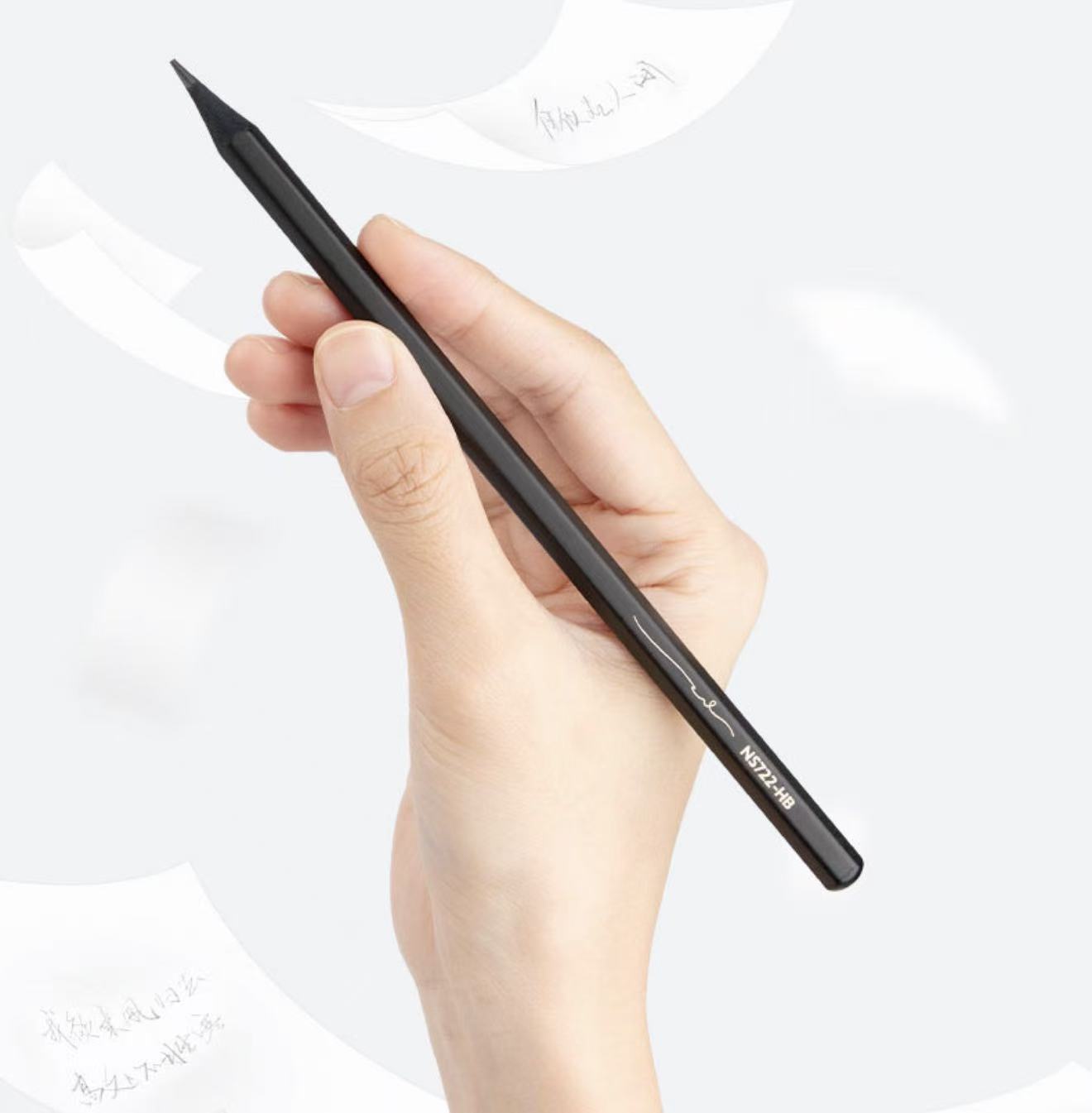 Black Wooden Writing Pencils Set of 10