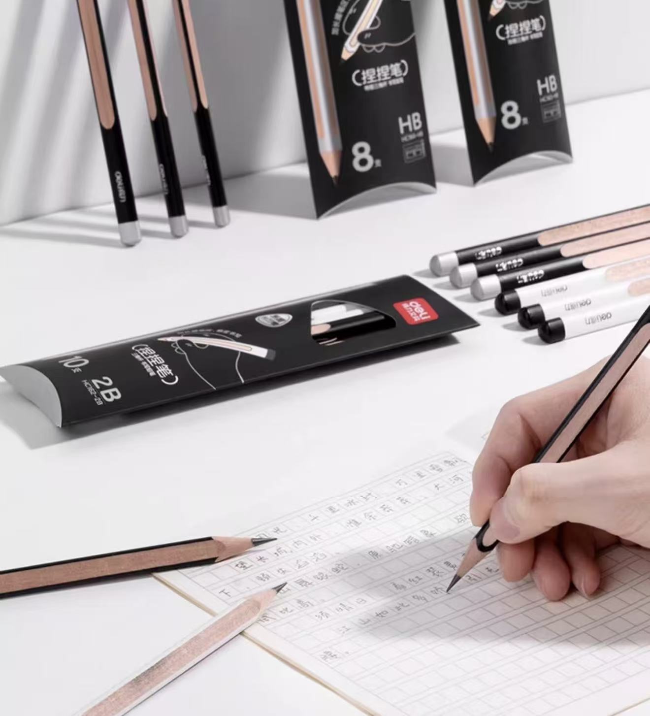 8-Piece Extra-Thick Triangular Wooden Pencils