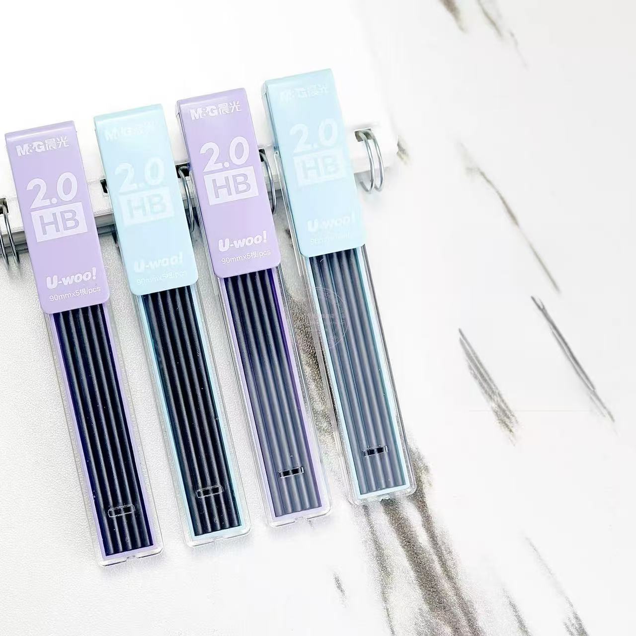 M&G Mechanical Pencil Lead 2.0mm HB 5 Leads Assorted