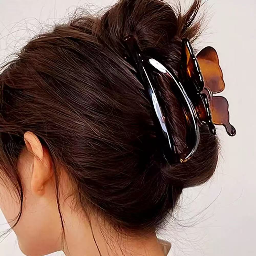 Butterfly Design Acrylic Hair Claw 11cm