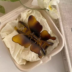 Butterfly Design Acrylic Hair Claw 11cm