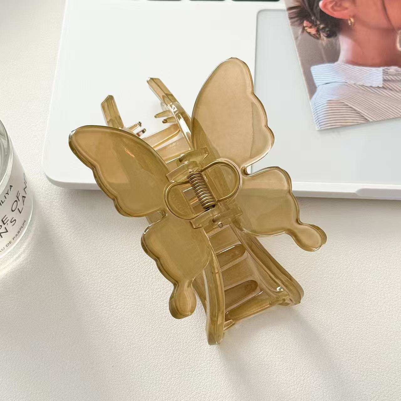 Butterfly Design Acrylic Hair Claw 11cm