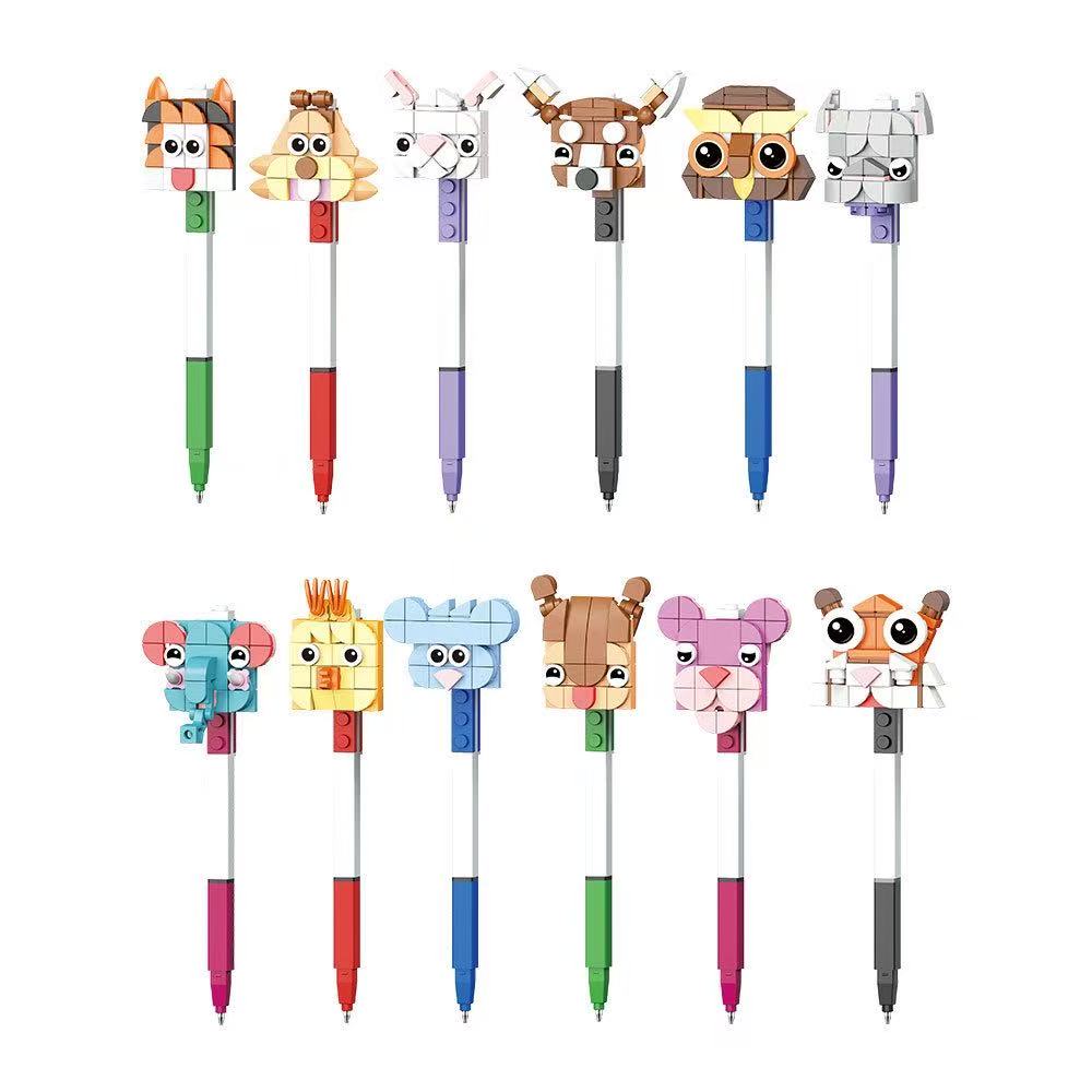 Creative Animal Series Building Block Pens Assorted