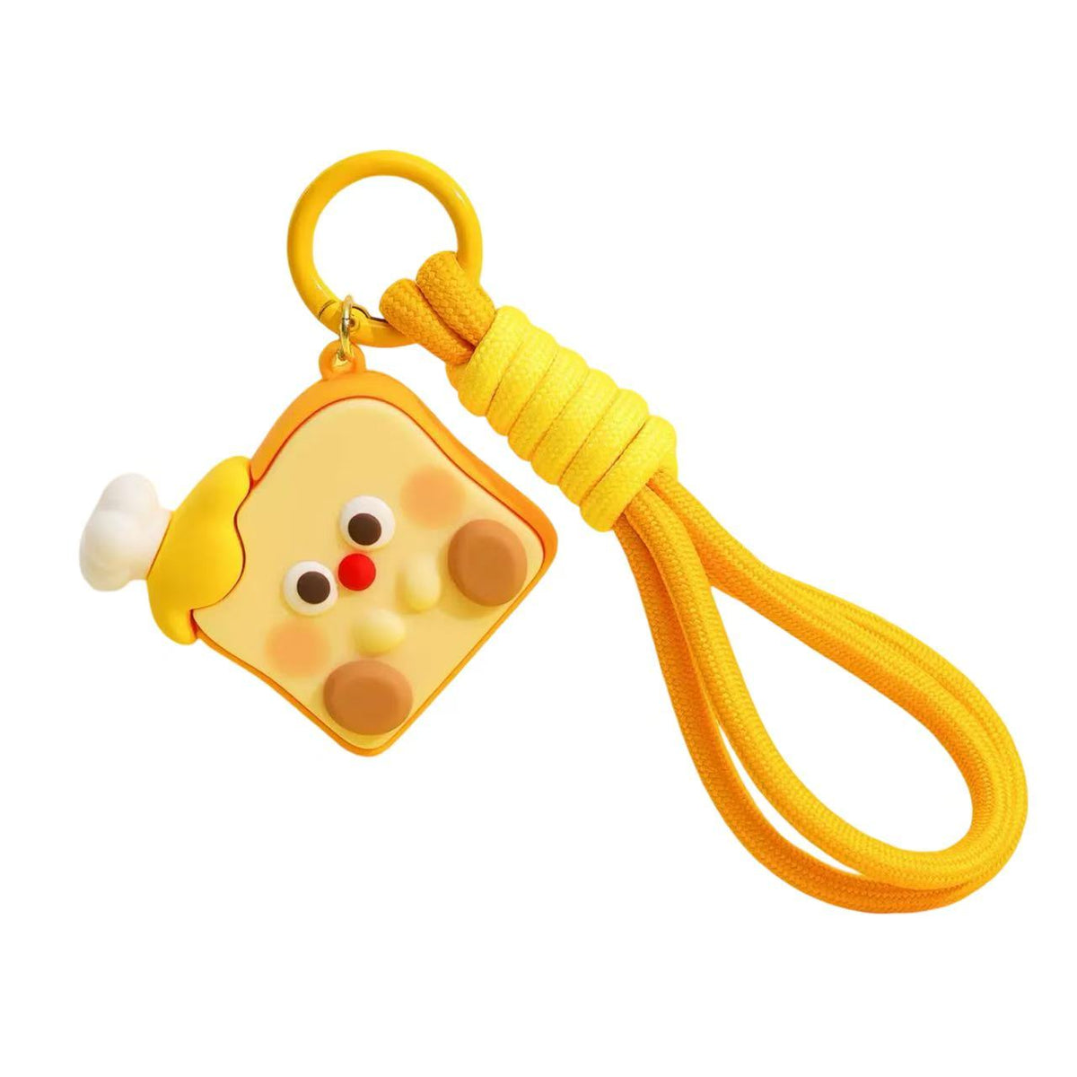 Cute Sitting Toast Keychain