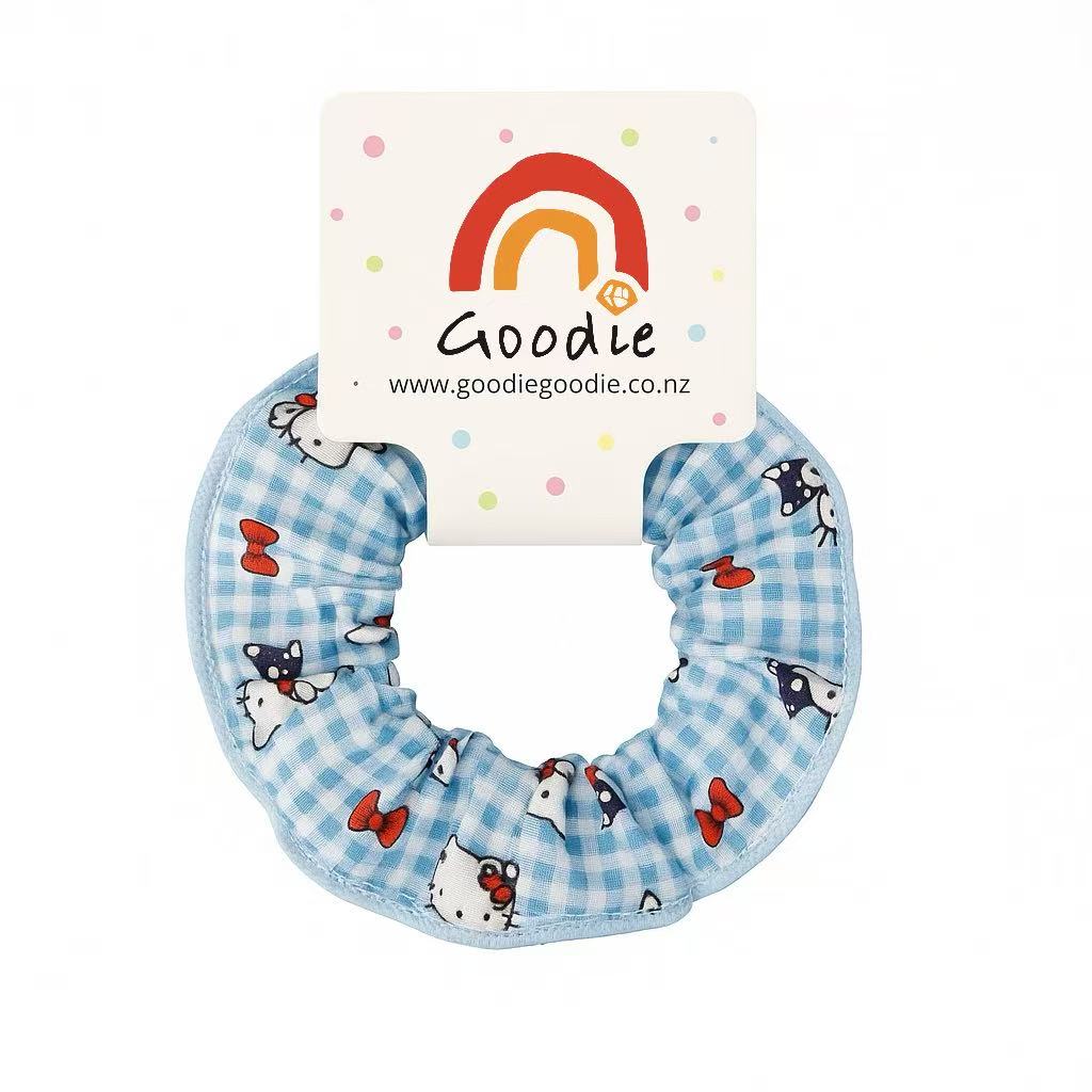 Kitty Fabric Print Elastic Hair Scrunchies 2-Pack