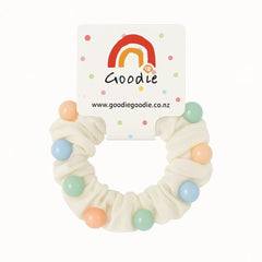 Candy Color Beaded Scrunchies 2 Pack