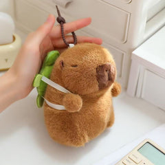 Capybara Plush Keychain 13cm - Turtle Backpack