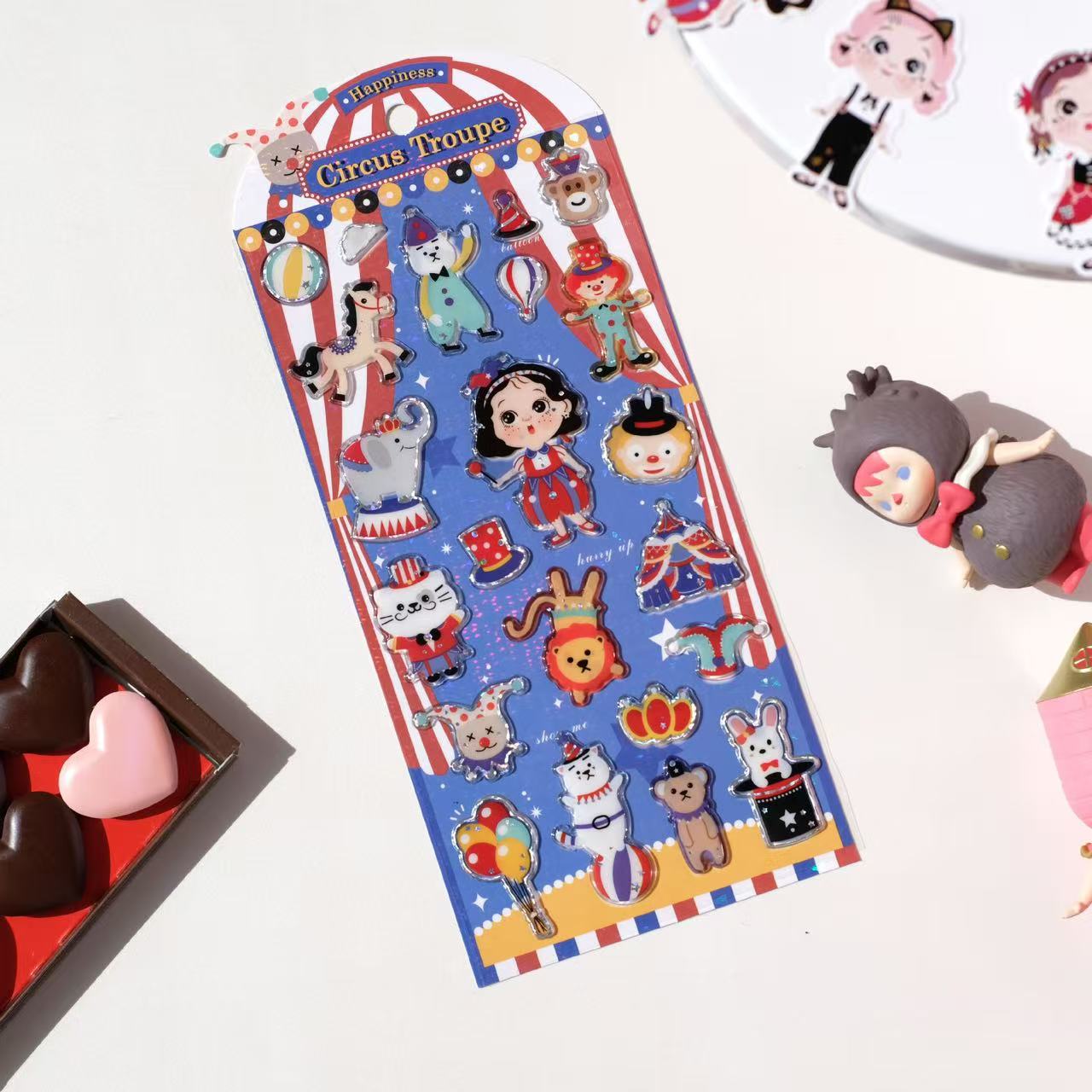 Circus Troupe PVC Waterproof Stickers