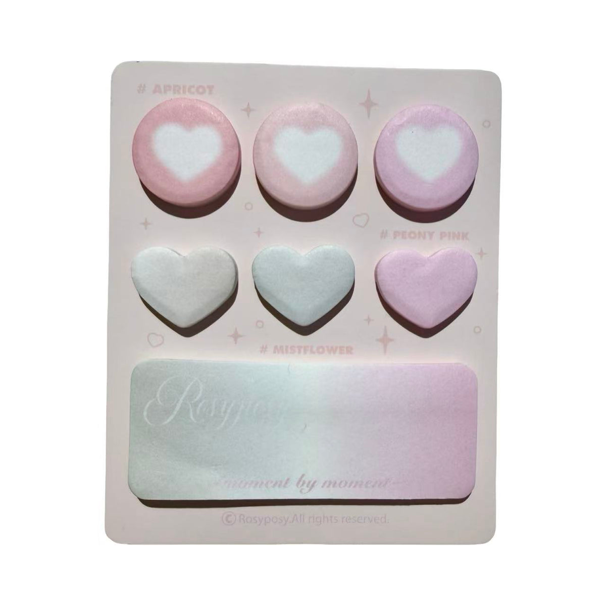 Rosyposy Gradient Creamy Eyeshadow Palette Sticky Notes 7x30 sheets