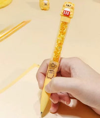 Bear Sparkle Crystal Gel Pen 0.4mm Black Ink Assorted