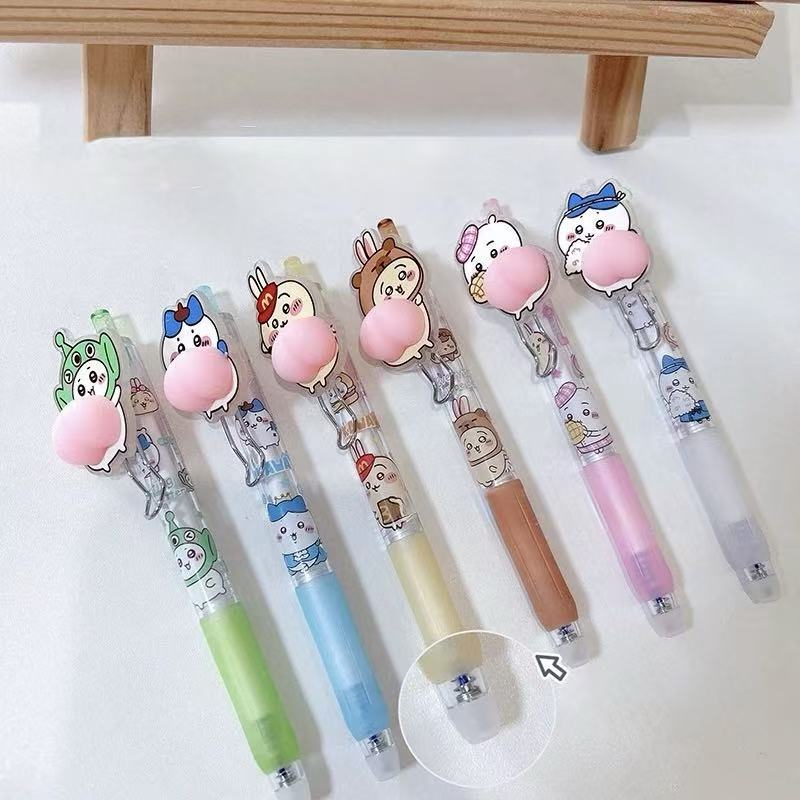 Chiikawa Squishy Erasable Pen 0.5mm Blue Ink Assorted
