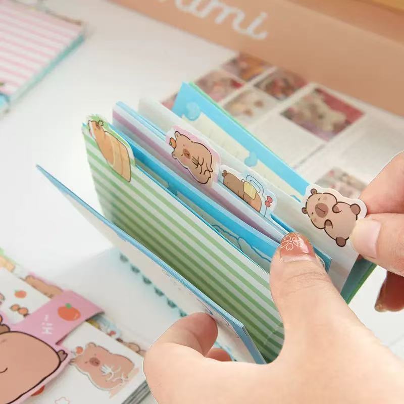 Capybara Spiral Notebook  A7 65 Pages Assorted